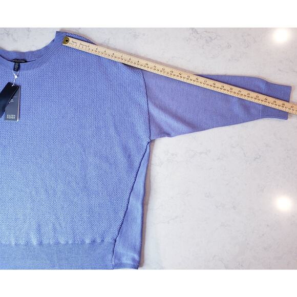 NWT EILEEN FISHER Woman 2X Basketweave Knit Sweater 100% Merino Wool *Flaws* - Picture 7 of 10